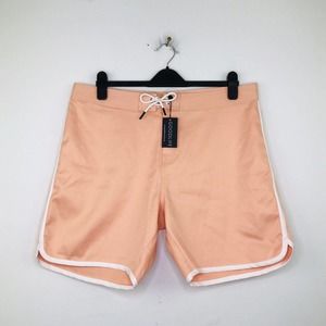 Goodlife Men's 38 Swim Trunks Drawstring Back Pocket Tropical Pink NWT $98 G16